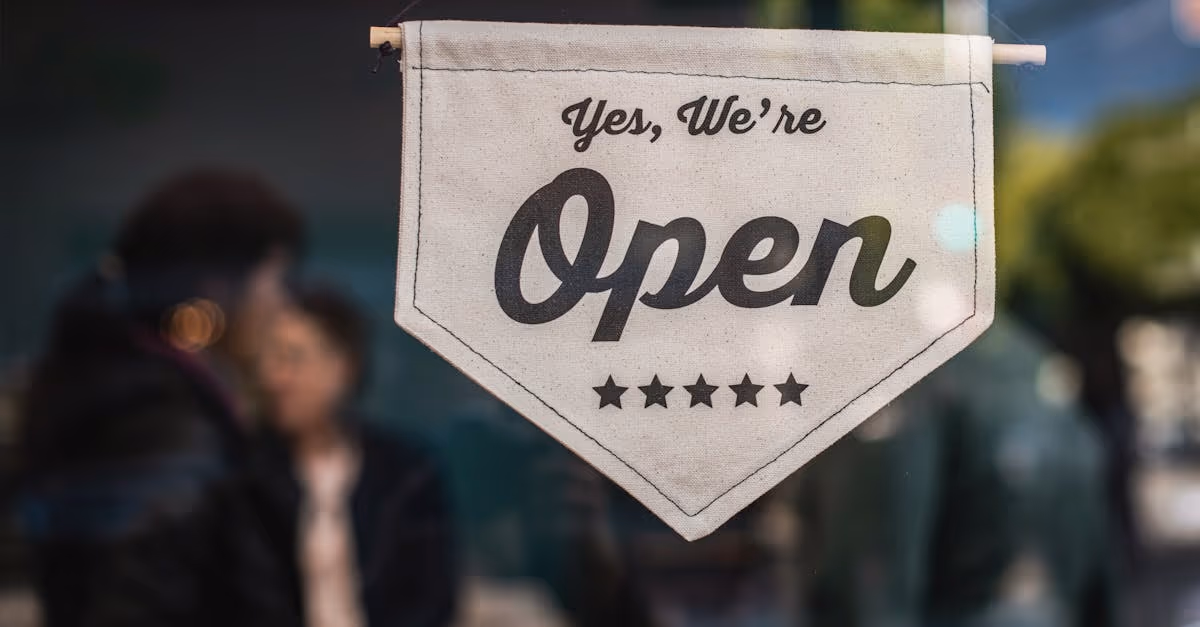 open sign