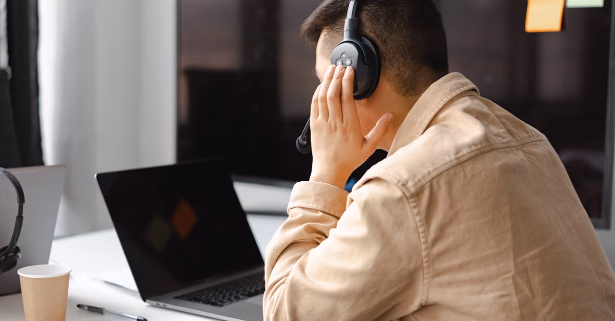 worker on phone