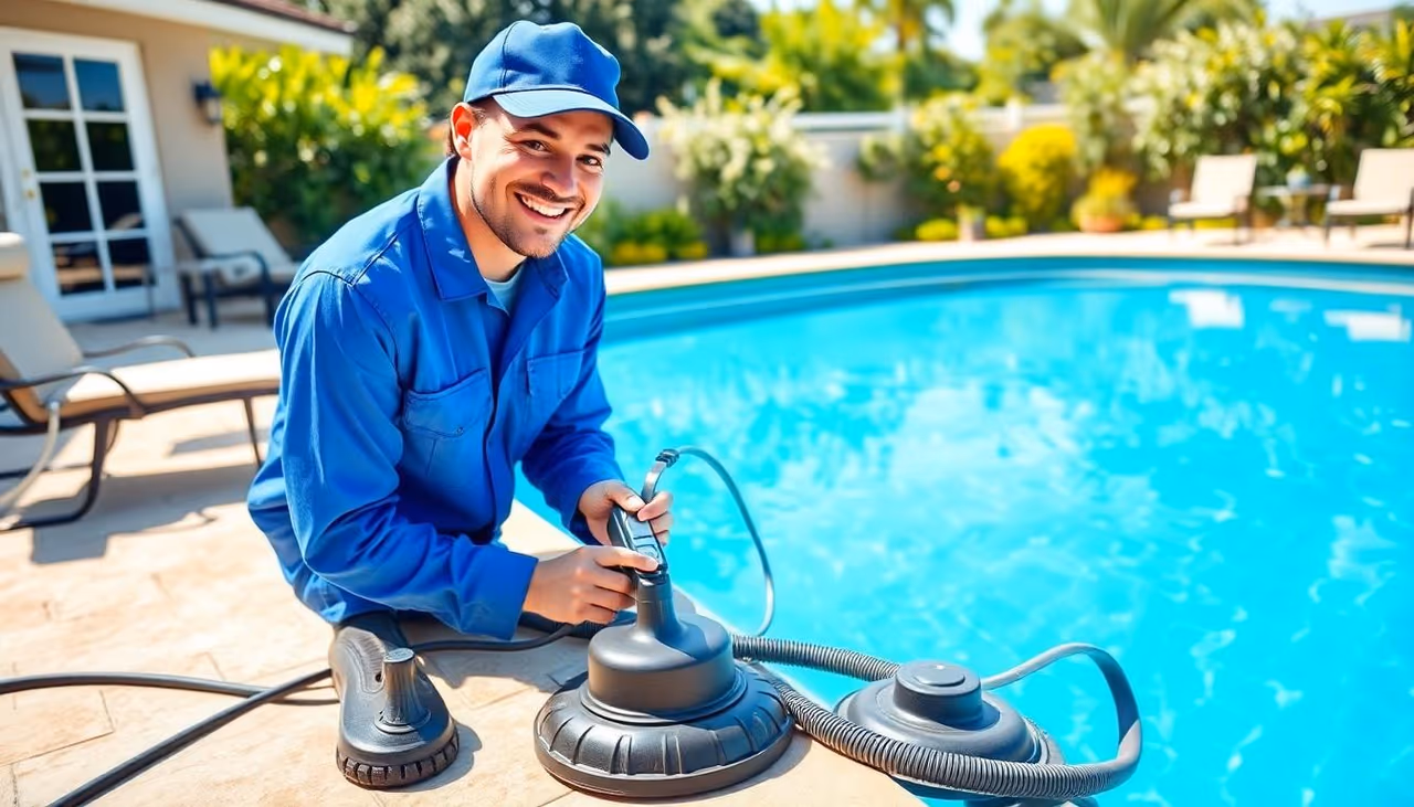 pool service technician at pool
