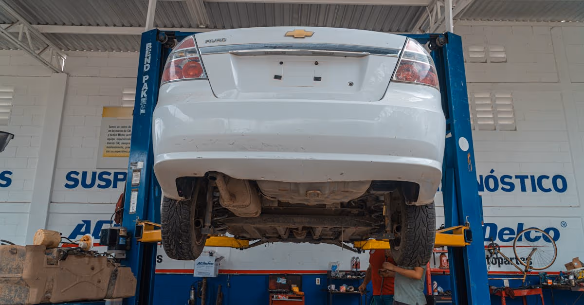 car on lift