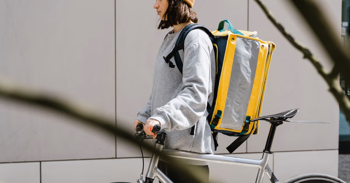 woman on bike