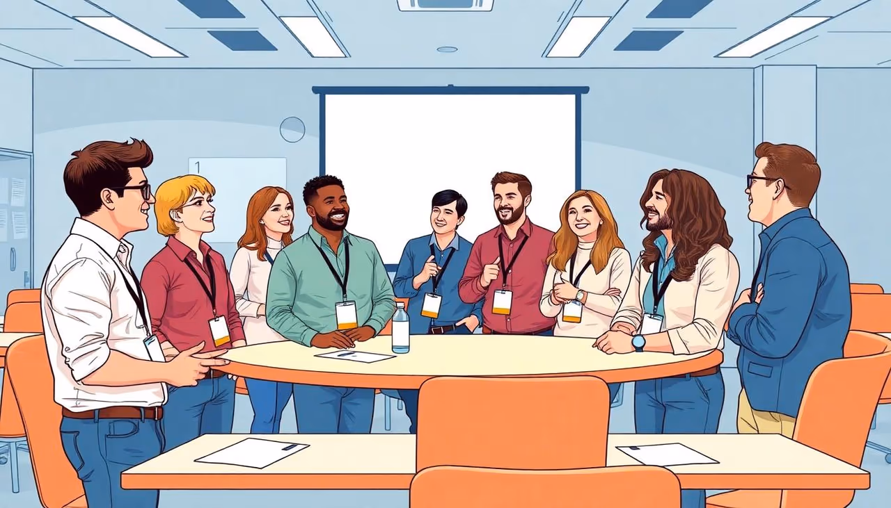 employees in meeting