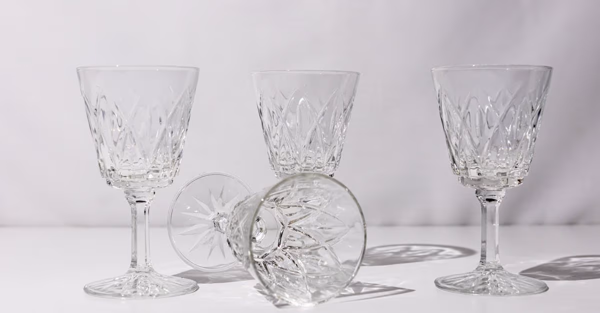 crystal wine glasses