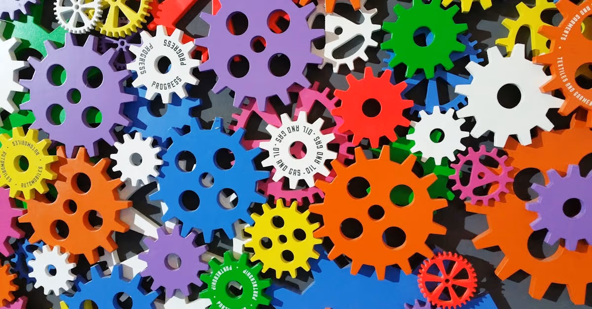 colorful gears
