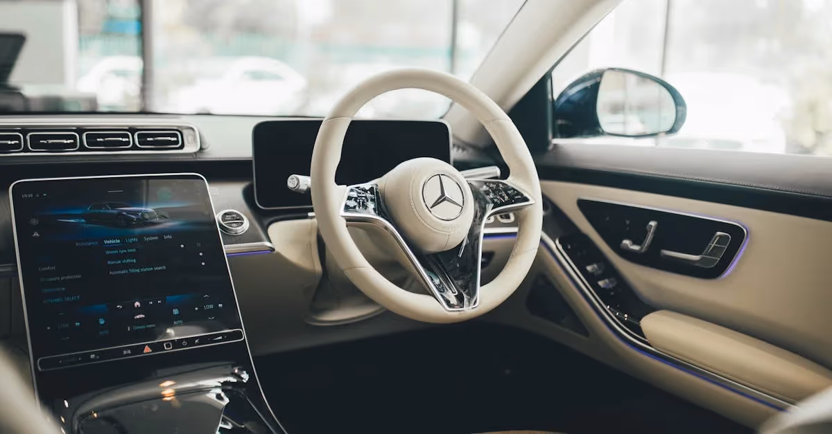 interior of Mercedes